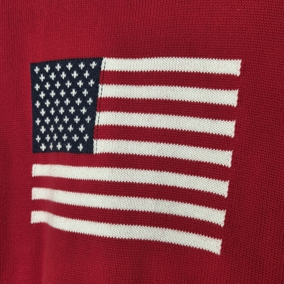 Vintage Knit Patriotic American Flag Sleeveless Top Women's Size Extra Large - Picture 4 of 9